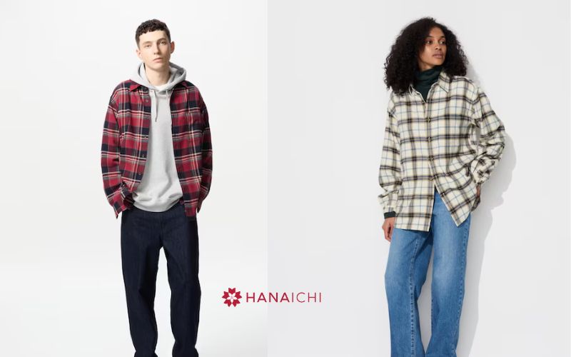 Sơ mi vải dạ là item rất được yêu thích của UNIQLO