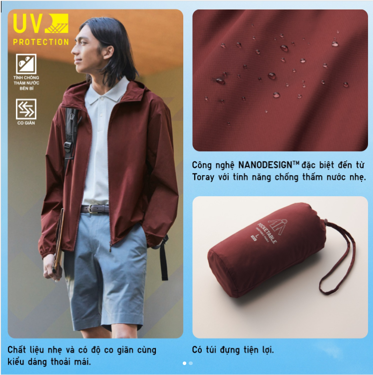 Mẫu áo Parka chống nắng bỏ túi của Uniqlo