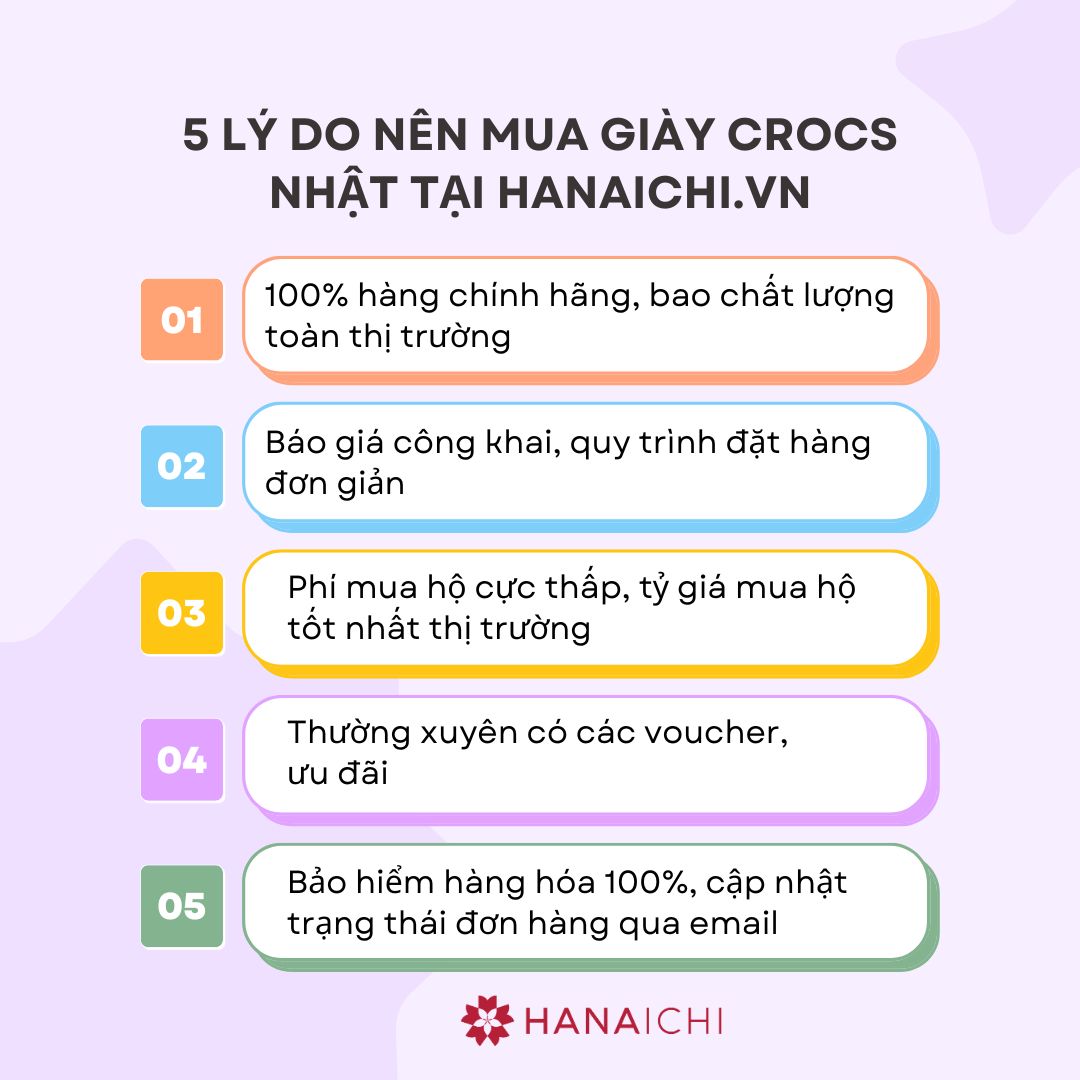 Hanaichi - Địa chỉ uy tín giúp bạn mua mọi đôi giày Crocs Japan