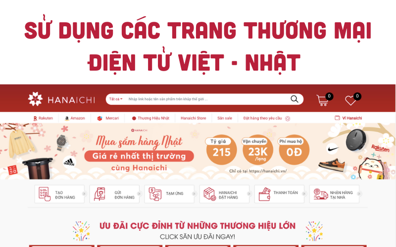 Sử dụng các trang thương mại điện tử Việt - Nhật