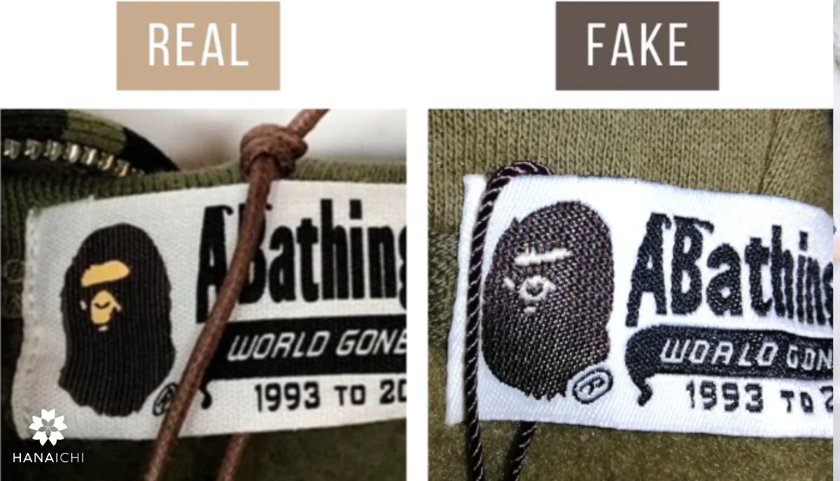 Cách phân biệt quần áo Bape real và fake