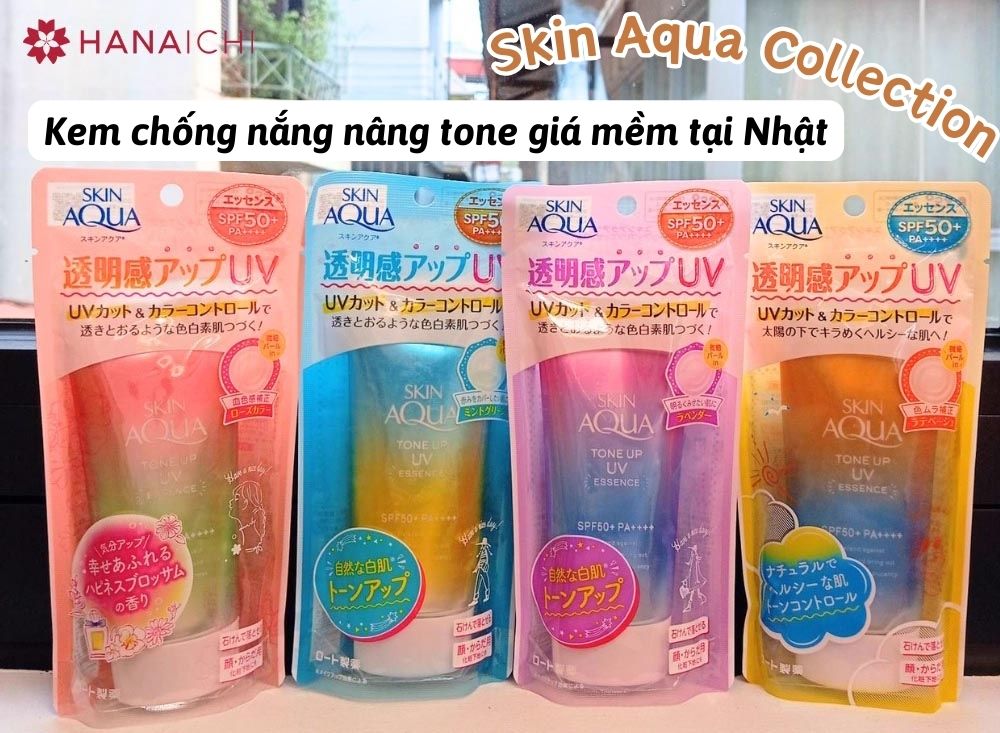 Kem chống nắng Skin Aqua có nhiều loại để phù hợp với các tình trạng da khác nhau