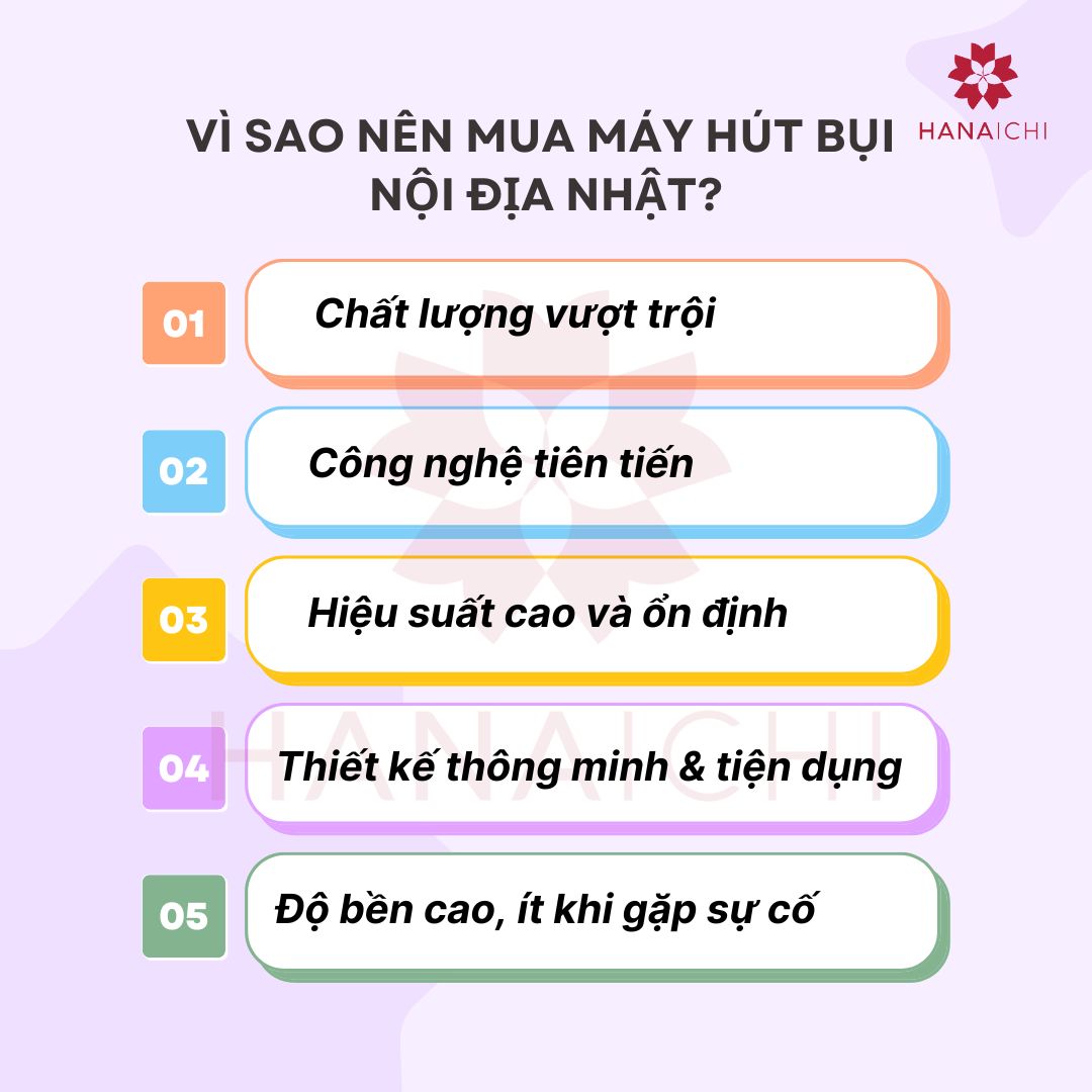 Máy hút bụi Nhật hội tụ nhiều ưu điểm tuyệt vời