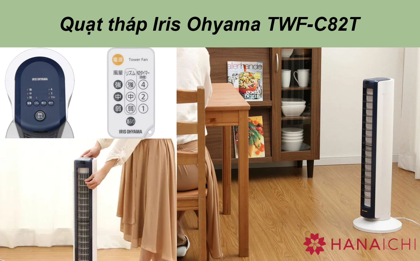 Quạt tháp Iris Ohyama TWF-C82T