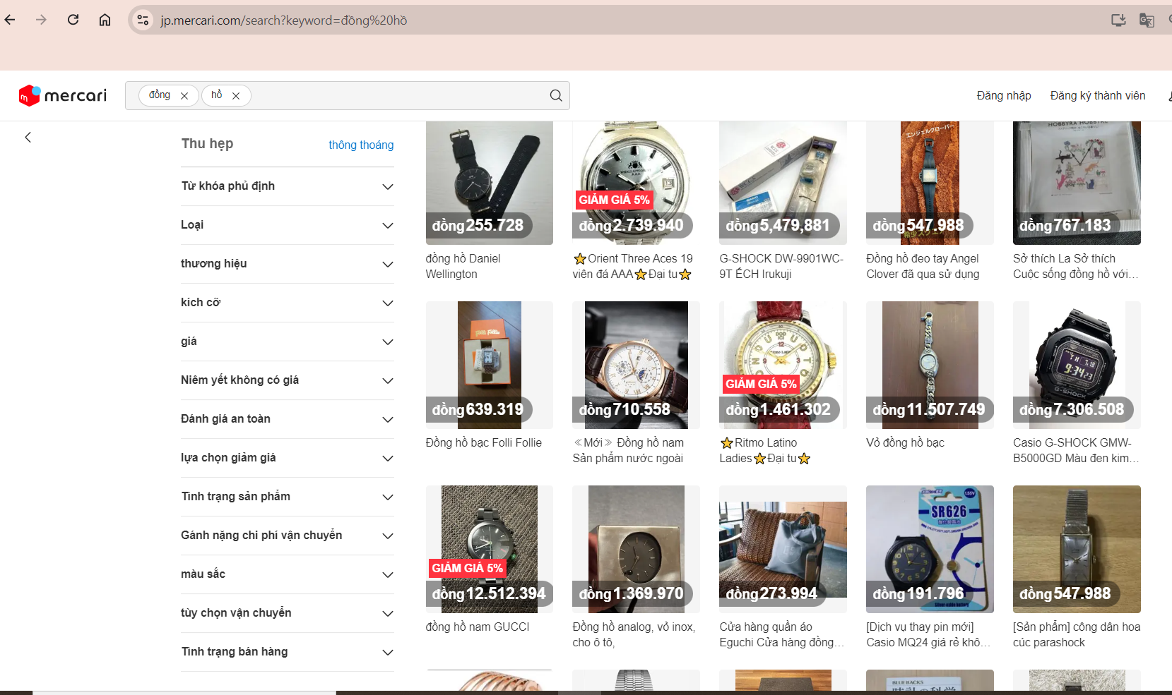Mercari Japan - Nơi bạn có thể tìm thấy những mẫu đồng hồ chính hãng giá rẻ nhất thị trường