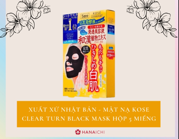 Kose Clear Turn Black Mask chính là mặt nạ than hoạt tính