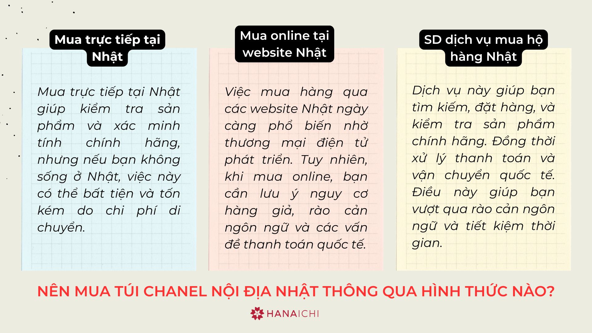 Nên mua túi Chanel nội địa Nhật qua hình thức nào?