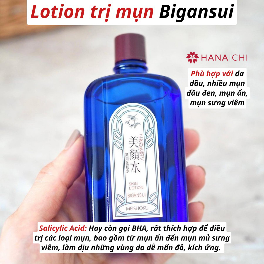 Meishoku Bigansui giúp làm dịu nhanh chóng các vùng da bị mụn viêm