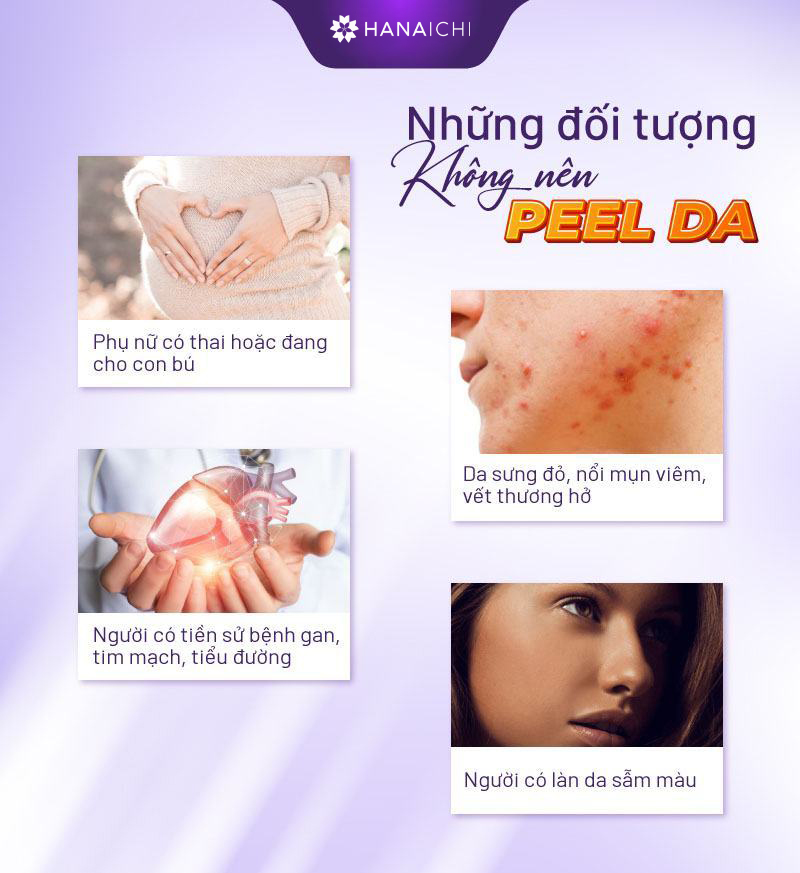 Một số đối tượng không nên peel da