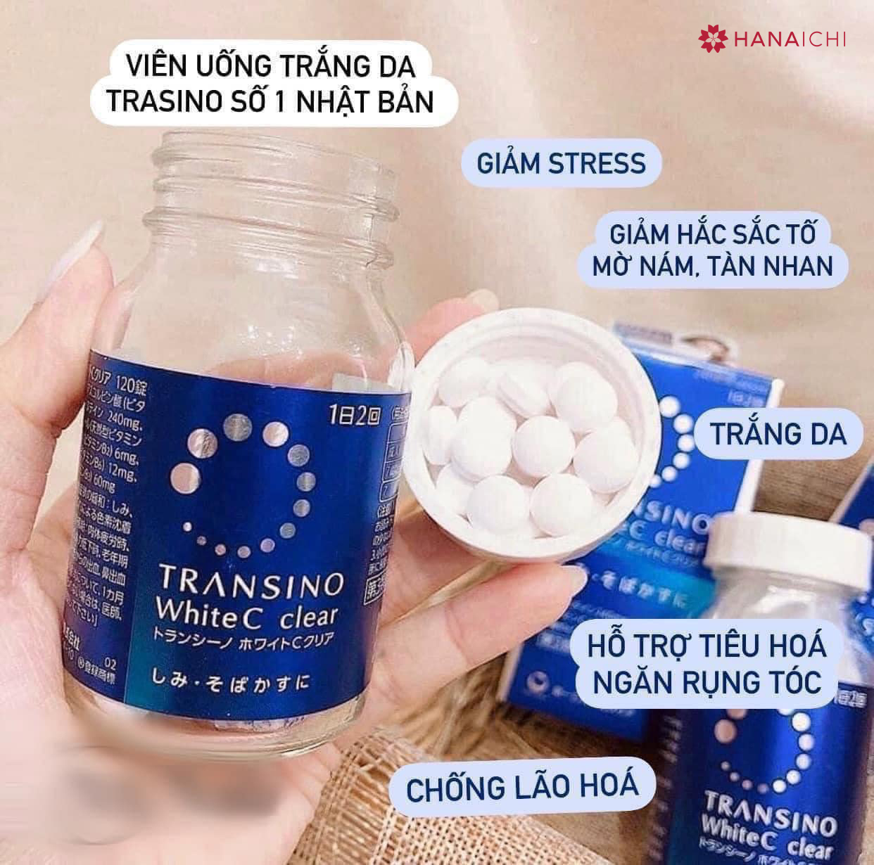 Transino được biết đến như một loại viên uống trắng da tốt nhất Nhật Bản