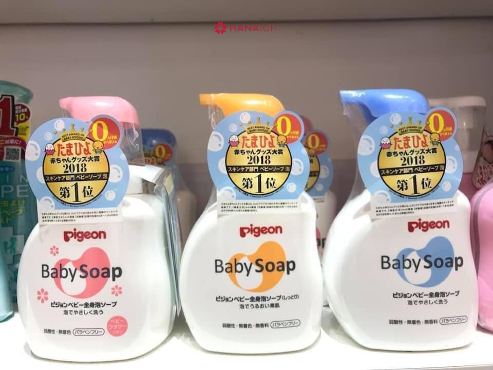 Sữa tắm Pigeon Baby Soap giúp làm dịu và nuôi dưỡng làn da