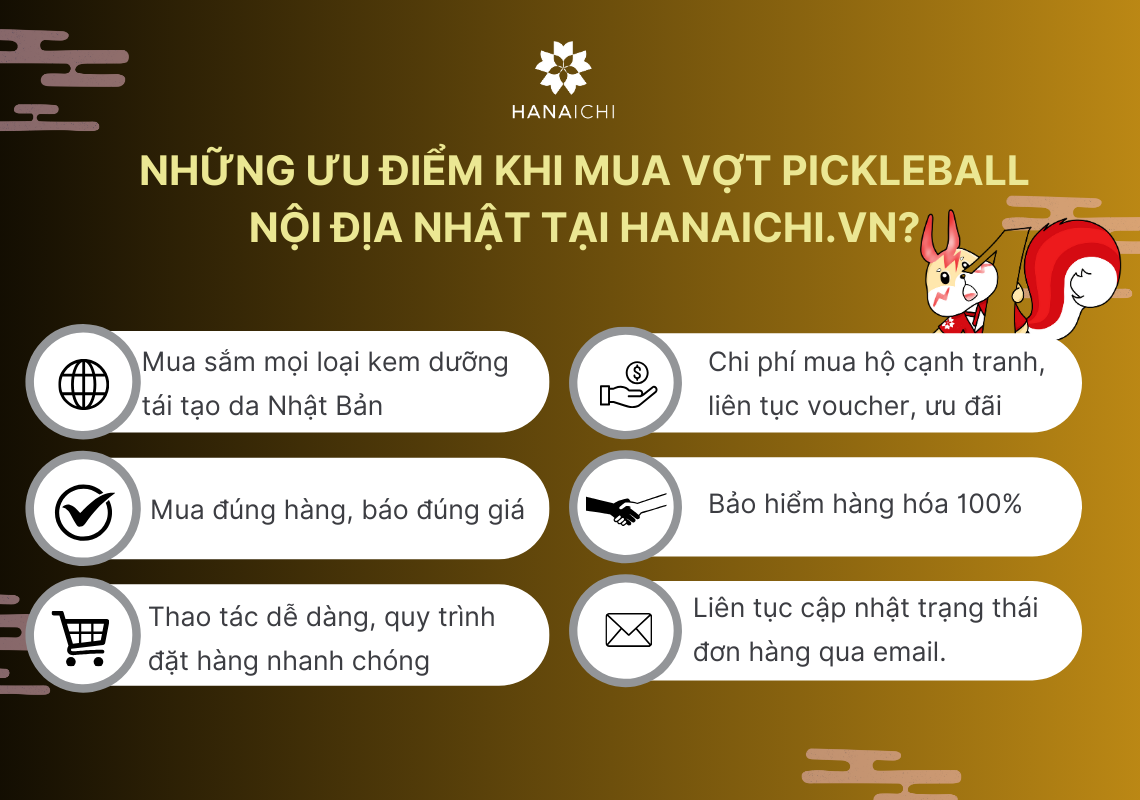 Hanaichi giúp bạn mua mọi loại vợt Pickleball nội địa Nhật