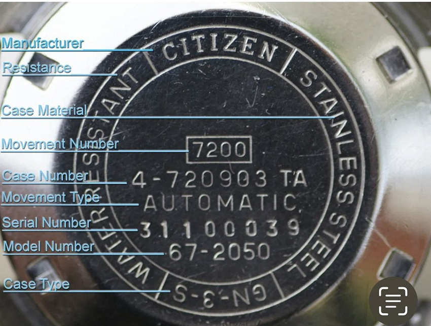 cách check số seri đồng hồ Citizen 