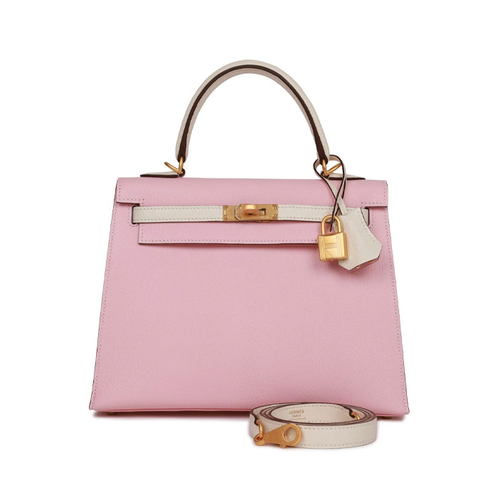 Kelly 25 Sellier Epsom Rose Sakura