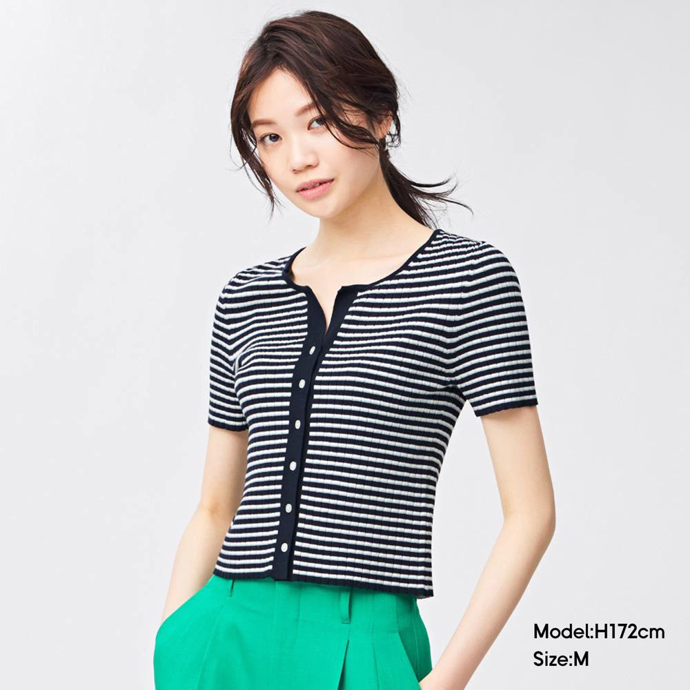 Áo cardigan ngắn tay GU mã 339015-69 size XS